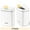 White, variant on PrettyCare 2 Packs 3.6 Gal Automatic Bathroom Trash Cans with Lid Touchless Small Bedroom Plastic Garbage Can White GC01