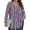 Purple Blue Floral, variant on Fantaslook Womens Plus Size Tops Fall Long Sleeve Shirts Crew Neck Casual Loose Tunic Blouses