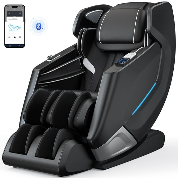 4D Massage Chair, Full Body Zero Gravity Recliner with SL Track, APP Control, Bluetooth,and Electric Calfrest Extension