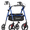 Blue, variant on ZENART Mobility Rollator Walker for Seniors Adult with Adjustable Seat and 10" Wheels, Red