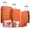 Orange, variant on 9 Piece Luggage Sets, Hard 20 24 28 inch Luggage with 6 Pieces Organize Bags Travel Suitcases Sets with Wheels, Rose
