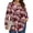 Fuchsia Floral, variant on Fantaslook Womens Plus Size Tops Fall Long Sleeve Shirts Crew Neck Casual Loose Tunic Blouses