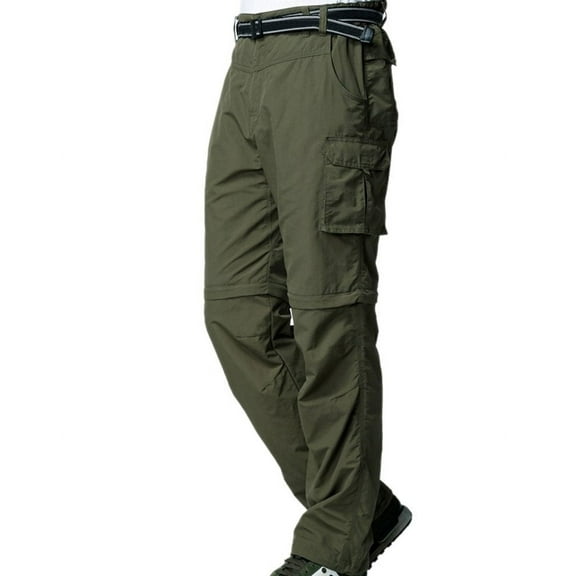 Asfixiado Mens Hiking Pants Convertible Quick Dry Lightweight Zip Off Outdoor Fishing Travel Safari Cargo Pants Casual Trousers