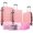 Pink, variant on 9 Piece Luggage Sets, Hard 20 24 28 inch Luggage with 6 Pieces Organize Bags Travel Suitcases Sets with Wheels, Rose